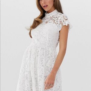 Club L crotchet detail skater dress